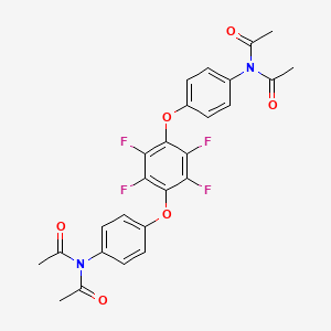 molecular formula C26H20F4N2O6 B6138884 N-acetyl-N-[4-[4-[4-(diacetylamino)phenoxy]-2,3,5,6-tetrafluorophenoxy]phenyl]acetamide 