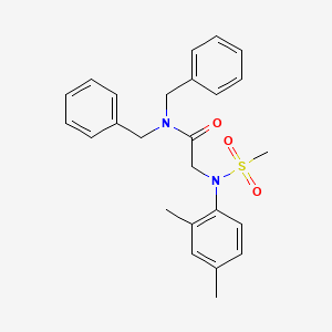 molecular formula C25H28N2O3S B6138953 N,N-dibenzyl-2-(2,4-dimethyl-N-methylsulfonylanilino)acetamide 