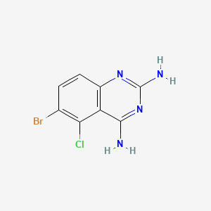 molecular formula C8H6BrClN4 B6139142 6-Bromo-5-chloroquinazoline-2,4-diamine CAS No. 41934-85-4