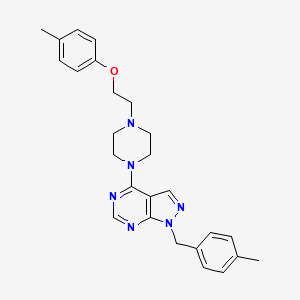 molecular formula C26H30N6O B6139253 1-(4-methylbenzyl)-4-{4-[2-(4-methylphenoxy)ethyl]piperazin-1-yl}-1H-pyrazolo[3,4-d]pyrimidine 