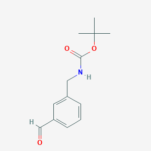 molecular formula C13H17NO3 B061396 tert-Butyl 3-formylbenzylcarbamate CAS No. 170853-04-0