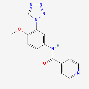 molecular formula C14H12N6O2 B6139618 N-[4-methoxy-3-(1H-tetrazol-1-yl)phenyl]pyridine-4-carboxamide 