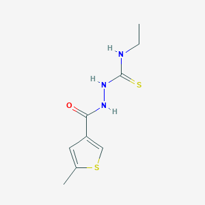 molecular formula C9H13N3OS2 B6139683 N-ethyl-2-[(5-methyl-3-thienyl)carbonyl]hydrazinecarbothioamide 