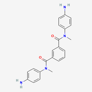 molecular formula C22H22N4O2 B6139695 N,N'-bis(4-aminophenyl)-N,N'-dimethylbenzene-1,3-dicarboxamide 