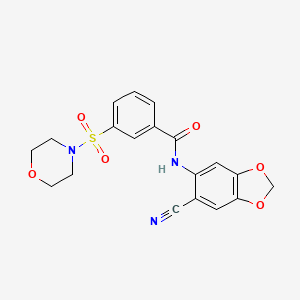 molecular formula C19H17N3O6S B6139743 N-(6-CYANO-2H-1,3-BENZODIOXOL-5-YL)-3-(MORPHOLINE-4-SULFONYL)BENZAMIDE 