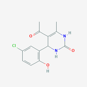 molecular formula C13H13ClN2O3 B6139912 5-acetyl-4-(5-chloro-2-hydroxyphenyl)-6-methyl-3,4-dihydro-1H-pyrimidin-2-one 