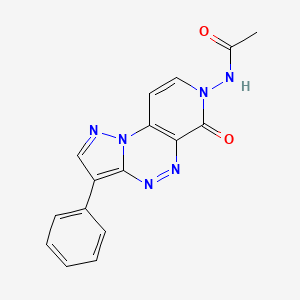 molecular formula C16H12N6O2 B6140112 N-(6-oxo-3-phenylpyrazolo[5,1-c]pyrido[4,3-e][1,2,4]triazin-7(6H)-yl)acetamide 