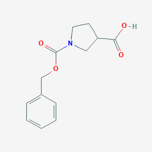 molecular formula C13H15NO4 B061402 1-N-Cbz-pyrrolidine-3-carboxylic acid CAS No. 188527-21-1