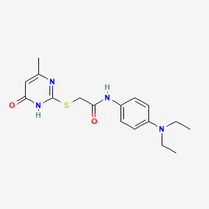 molecular formula C17H22N4O2S B6140408 N-[4-(diethylamino)phenyl]-2-[(4-hydroxy-6-methylpyrimidin-2-yl)sulfanyl]acetamide 