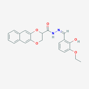 molecular formula C22H20N2O5 B6140528 N'-[(Z)-(3-ethoxy-2-hydroxyphenyl)methylidene]-2,3-dihydronaphtho[2,3-b][1,4]dioxine-2-carbohydrazide 