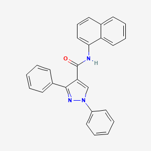 molecular formula C26H19N3O B6140852 N-naphthalen-1-yl-1,3-diphenylpyrazole-4-carboxamide 