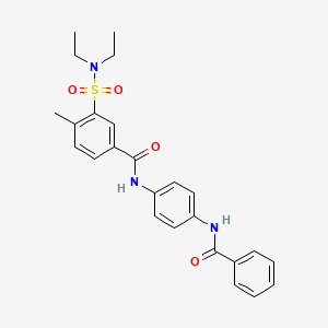 molecular formula C25H27N3O4S B6140881 N-(4-benzamidophenyl)-3-(diethylsulfamoyl)-4-methylbenzamide 