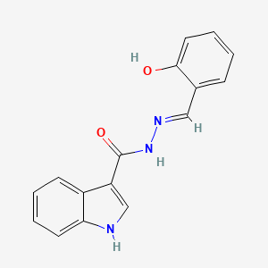 molecular formula C16H13N3O2 B6141016 N'-[(E)-(2-hydroxyphenyl)methylidene]-1H-indole-3-carbohydrazide 
