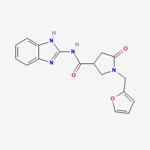 molecular formula C17H16N4O3 B6141064 N-(1,3-dihydro-2H-benzimidazol-2-ylidene)-1-(furan-2-ylmethyl)-5-oxopyrrolidine-3-carboxamide 