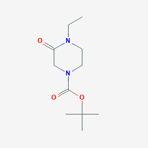 molecular formula C11H20N2O3 B061411 tert-Butyl 4-ethyl-3-oxopiperazine-1-carboxylate CAS No. 194350-95-3
