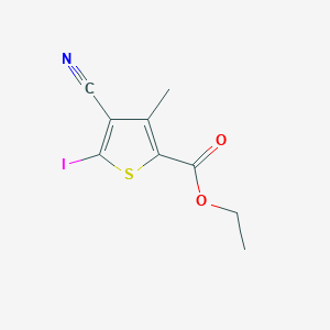 molecular formula C9H8INO2S B6141316 Ethyl 4-cyano-5-iodo-3-methylthiophene-2-carboxylate 