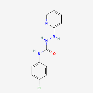 molecular formula C12H11ClN4O B6141357 N-(4-chlorophenyl)-2-(2-pyridinyl)hydrazinecarboxamide 