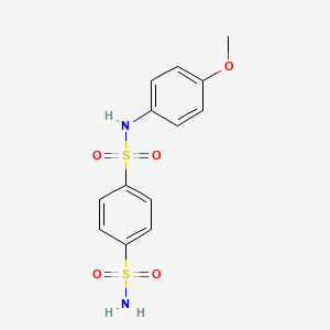molecular formula C13H14N2O5S2 B6141358 N-(4-methoxyphenyl)benzene-1,4-disulfonamide 
