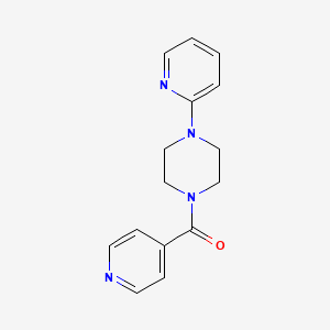 molecular formula C15H16N4O B6141400 Pyridin-4-yl[4-(pyridin-2-yl)piperazin-1-yl]methanone 