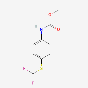 molecular formula C9H9F2NO2S B6141471 methyl N-[4-(difluoromethylsulfanyl)phenyl]carbamate 