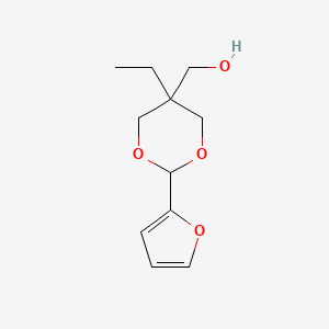 molecular formula C11H16O4 B6141523 [5-Ethyl-2-(furan-2-yl)-1,3-dioxan-5-yl]methanol 