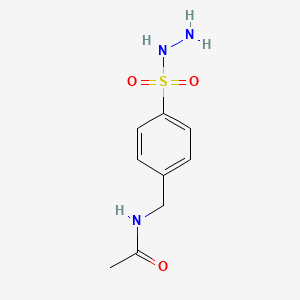 molecular formula C9H13N3O3S B6141571 p-Acetylaminomethylbenzenesulfonic acid hydrazide CAS No. 74738-71-9