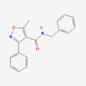 molecular formula C18H16N2O2 B6141580 N-benzyl-5-methyl-3-phenyl-1,2-oxazole-4-carboxamide 