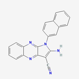 molecular formula C21H13N5 B6141597 2-amino-1-(2-naphthyl)-1H-pyrrolo[2,3-b]quinoxaline-3-carbonitrile 