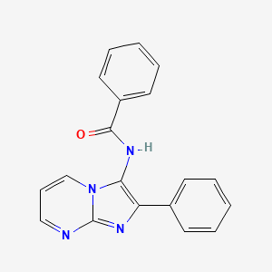 molecular formula C19H14N4O B6141616 N-(2-phenylimidazo[1,2-a]pyrimidin-3-yl)benzamide 