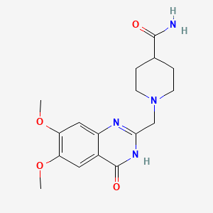 1-[(6,7-dimethoxy-4-oxo-3,4-dihydro-2-quinazolinyl)methyl]-4-piperidinecarboxamide