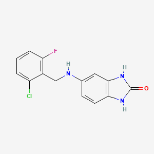 5-{[(2-chloro-6-fluorophenyl)methyl]amino}-2,3-dihydro-1H-1,3-benzodiazol-2-one