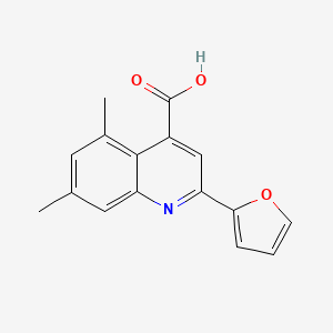 2-(furan-2-yl)-5,7-dimethylquinoline-4-carboxylic acid