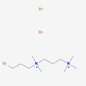 molecular formula C11H27Br3N2 B061419 N-(3-Bromopropyl)-N,N,N',N',N'-pentamethyl-1,3-propanediaminium dibromide CAS No. 159650-65-4