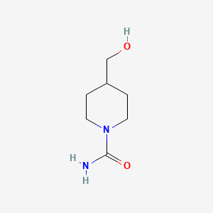 molecular formula C7H14N2O2 B6142115 4-(hydroxymethyl)piperidine-1-carboxamide CAS No. 1183956-15-1