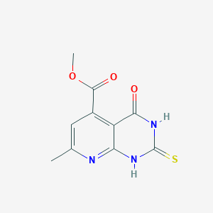 molecular formula C10H9N3O3S B6142204 methyl 7-methyl-4-oxo-2-sulfanyl-3H,4H-pyrido[2,3-d]pyrimidine-5-carboxylate CAS No. 885524-05-0