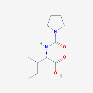 molecular formula C11H20N2O3 B6142247 (2S)-3-methyl-2-[(pyrrolidine-1-carbonyl)amino]pentanoic acid CAS No. 2648910-49-8