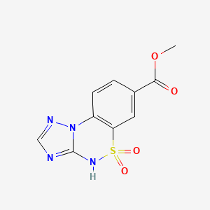 molecular formula C10H8N4O4S B6142257 methyl 8,8-dioxo-8lambda6-thia-2,3,5,7-tetraazatricyclo[7.4.0.0,2,6]trideca-1(13),3,5,9,11-pentaene-11-carboxylate CAS No. 1354953-21-1