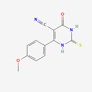 4-(4-methoxyphenyl)-6-oxo-2-sulfanyl-1,6-dihydropyrimidine-5-carbonitrile