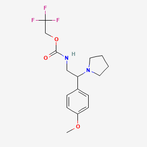 2,2,2-trifluoroethyl N-[2-(4-methoxyphenyl)-2-(pyrrolidin-1-yl)ethyl]carbamate