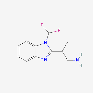 2-[1-(difluoromethyl)-1H-1,3-benzodiazol-2-yl]propan-1-amine