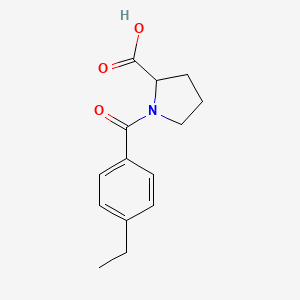 molecular formula C14H17NO3 B6142445 1-(4-ethylbenzoyl)pyrrolidine-2-carboxylic acid CAS No. 1032056-89-5