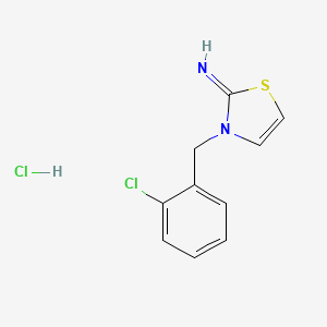 molecular formula C10H10Cl2N2S B6142484 3-[(2-chlorophenyl)methyl]-2,3-dihydro-1,3-thiazol-2-imine hydrochloride CAS No. 1049759-70-7