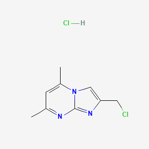 2-(chloromethyl)-5,7-dimethylimidazo[1,2-a]pyrimidine hydrochloride