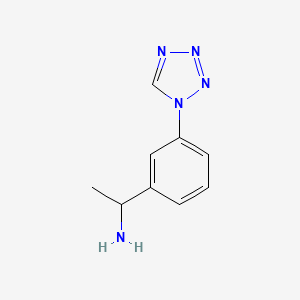B6142581 1-[3-(1H-1,2,3,4-tetrazol-1-yl)phenyl]ethan-1-amine CAS No. 893751-77-4