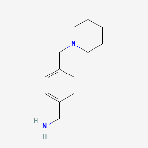 {4-[(2-methylpiperidin-1-yl)methyl]phenyl}methanamine