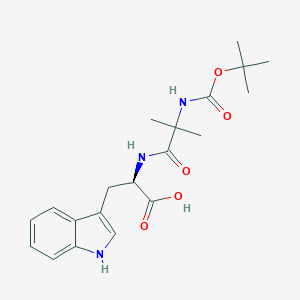 molecular formula C20H27N3O5 B061426 (R)-2-(2-((tert-Butoxycarbonyl)amino)-2-methylpropanamido)-3-(1H-indol-3-yl)propanoic acid CAS No. 159634-94-3
