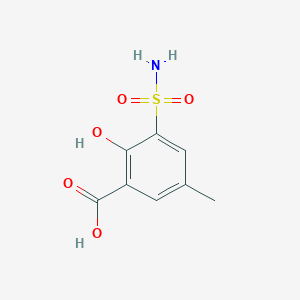 molecular formula C8H9NO5S B6142644 2-hydroxy-5-methyl-3-sulfamoylbenzoic acid CAS No. 926193-62-6