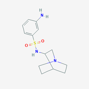 3-amino-N-{1-azabicyclo[2.2.2]octan-3-yl}benzene-1-sulfonamide