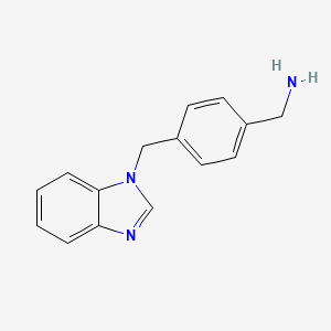 [4-(1H-1,3-benzodiazol-1-ylmethyl)phenyl]methanamine