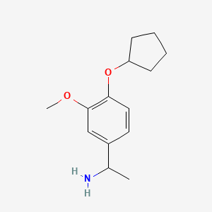 1-[4-(cyclopentyloxy)-3-methoxyphenyl]ethan-1-amine